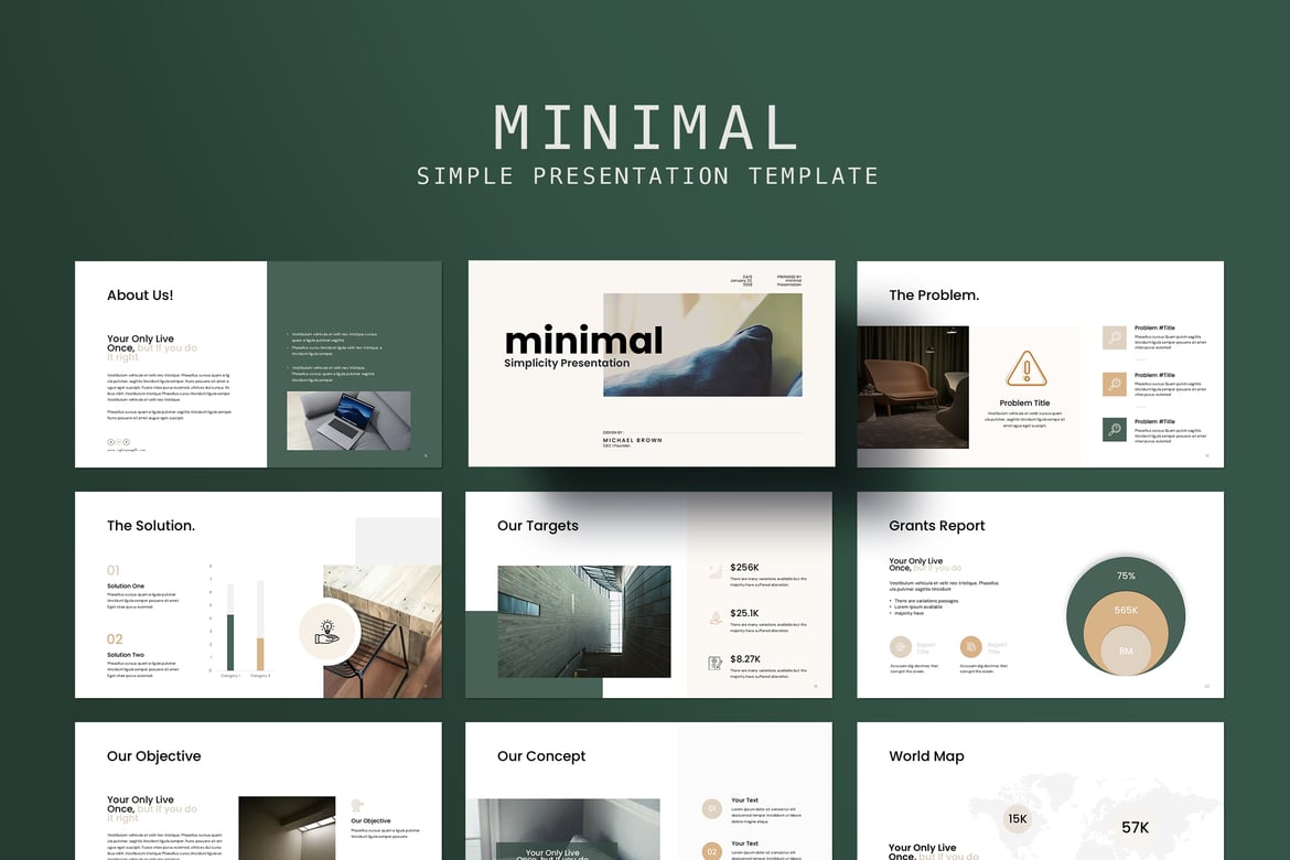 Template PowerPoint Minimalis yang Elegan