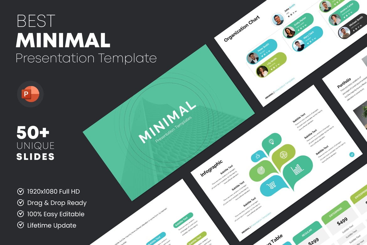 Template Presentasi PowerPoint Minimalis yang Kreatif dan Menarik