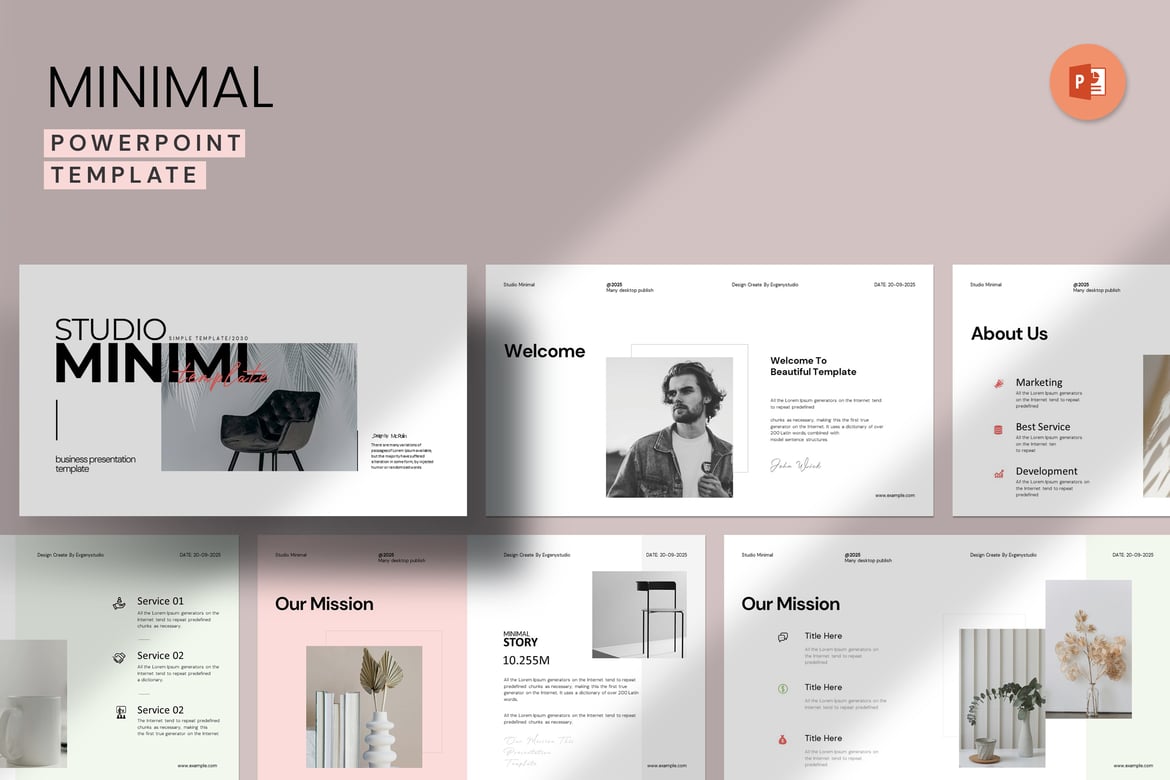 Template PowerPoint Minimalis untuk Presentasi Profesional
