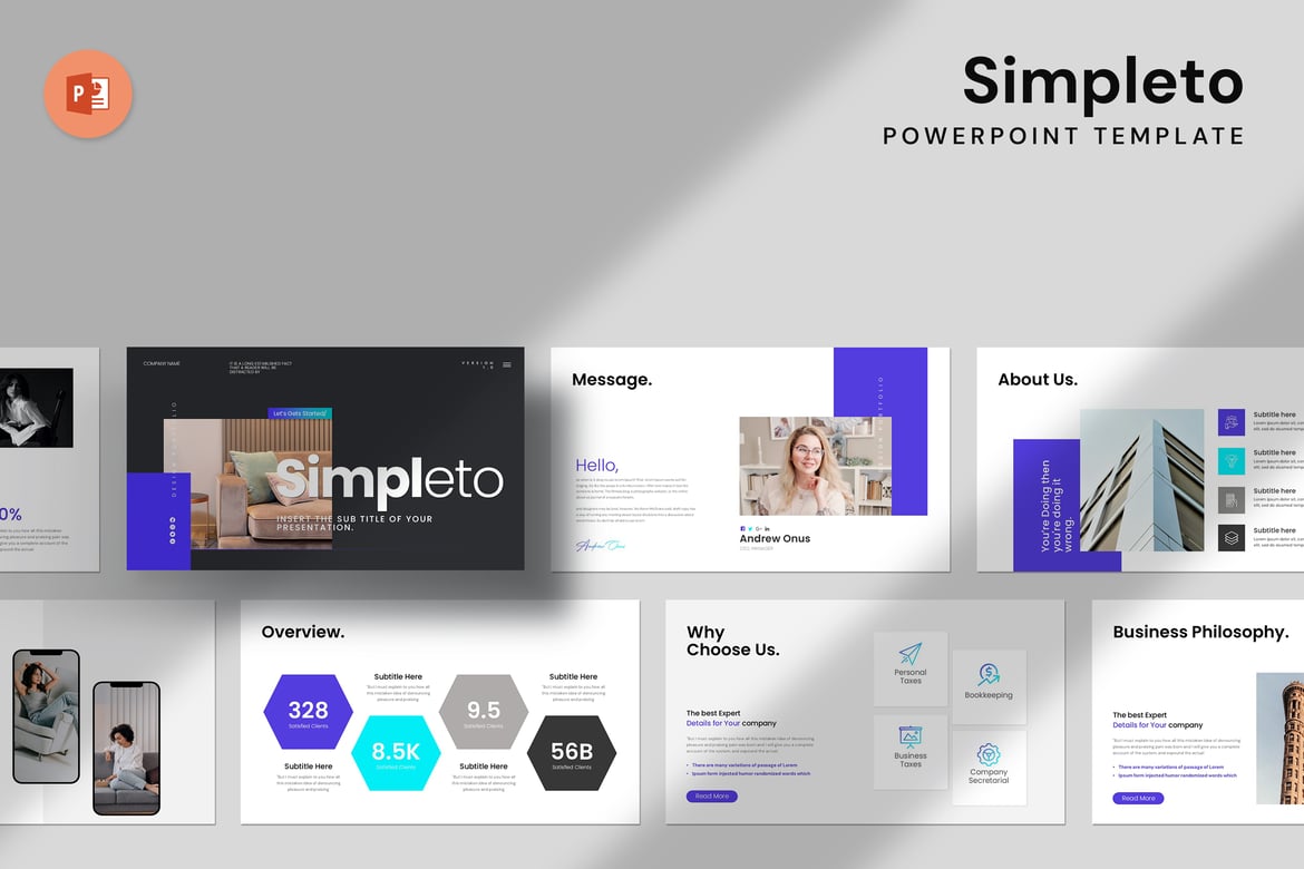 Template PowerPoint Minimalis yang Elegan dan Profesional