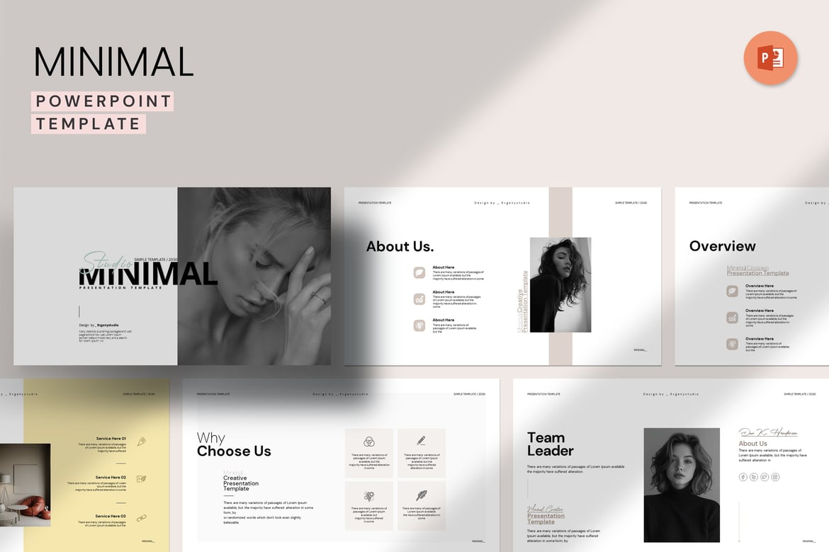 Template PowerPoint Minimalis untuk Presentasi Profesional