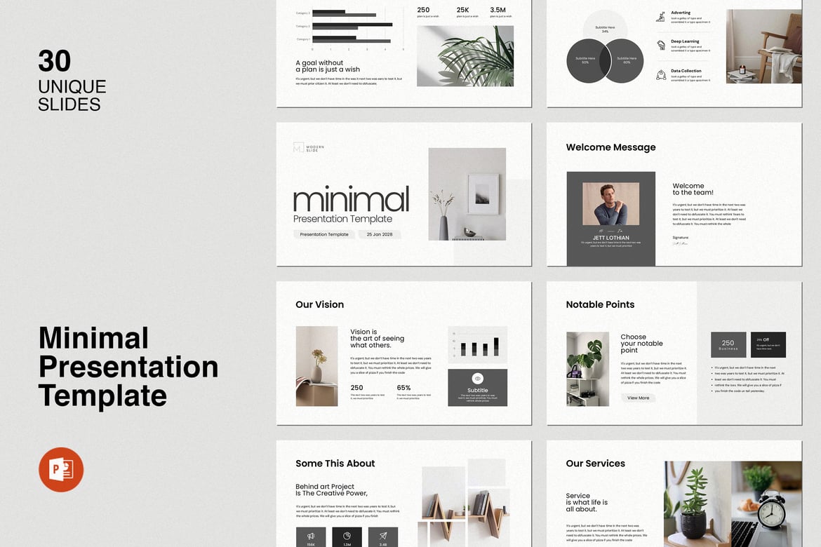 Template PowerPoint Minimalis yang Elegan dan Profesional