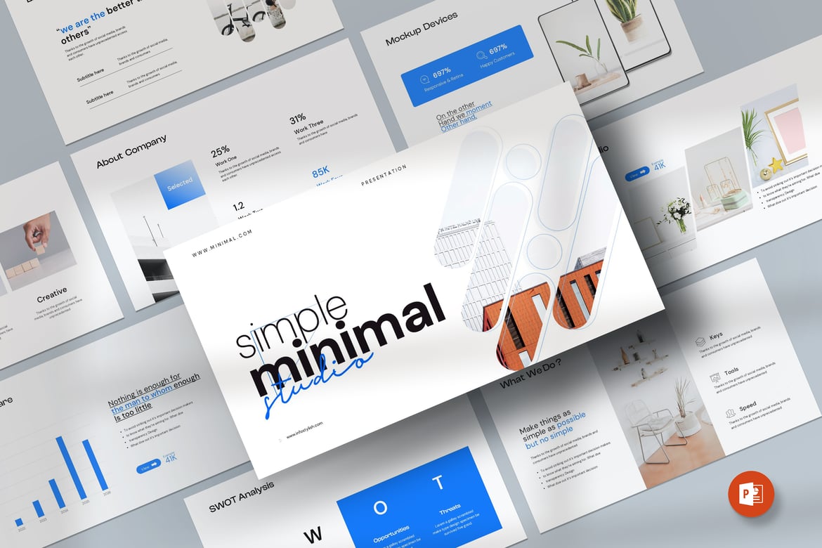 Template PowerPoint Minimalis untuk Presentasi Profesional