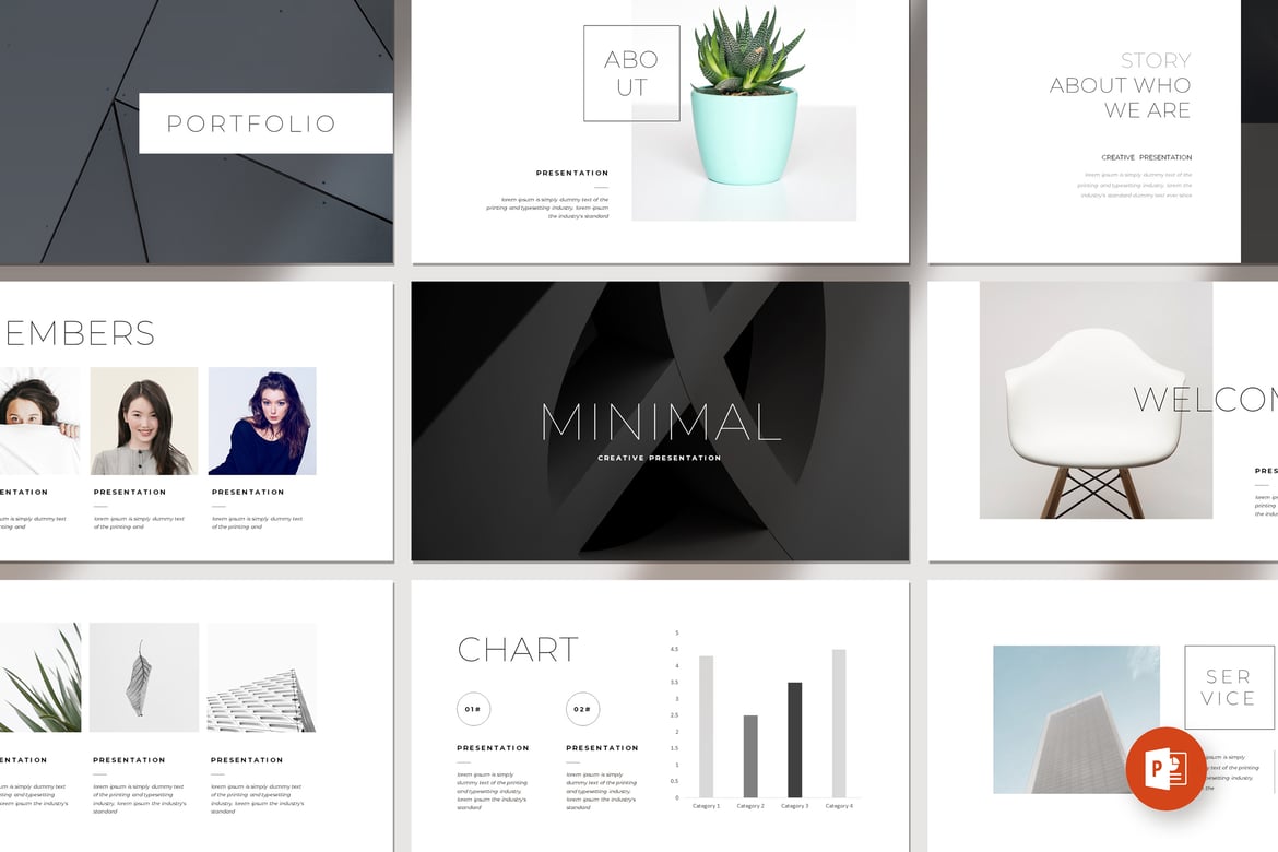 Template PowerPoint Minimalis yang Modern dan Kreatif