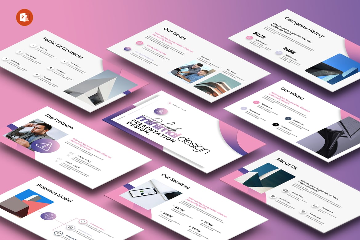 Template PowerPoint Minimalis untuk Presentasi Profesional