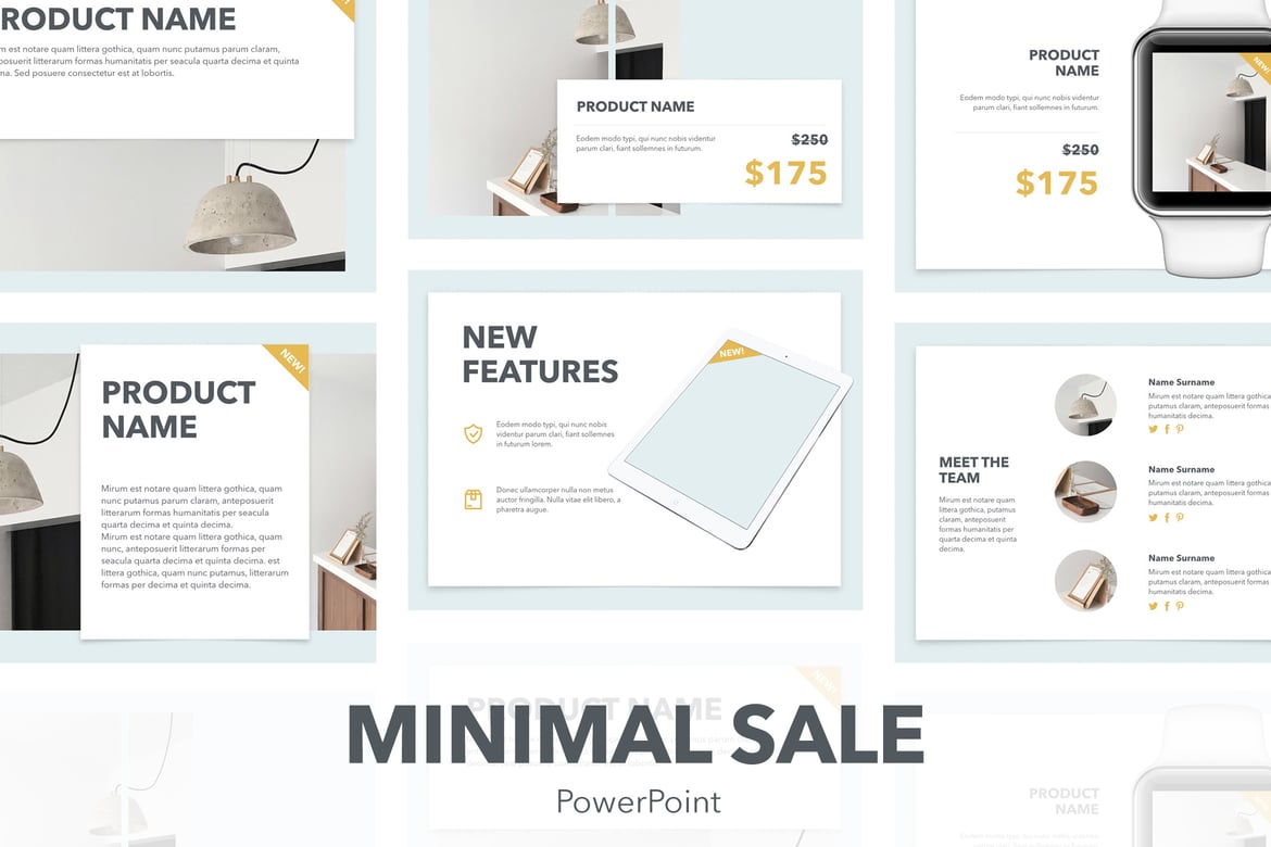 Template PowerPoint Penjualan Minimalis yang Profesional
