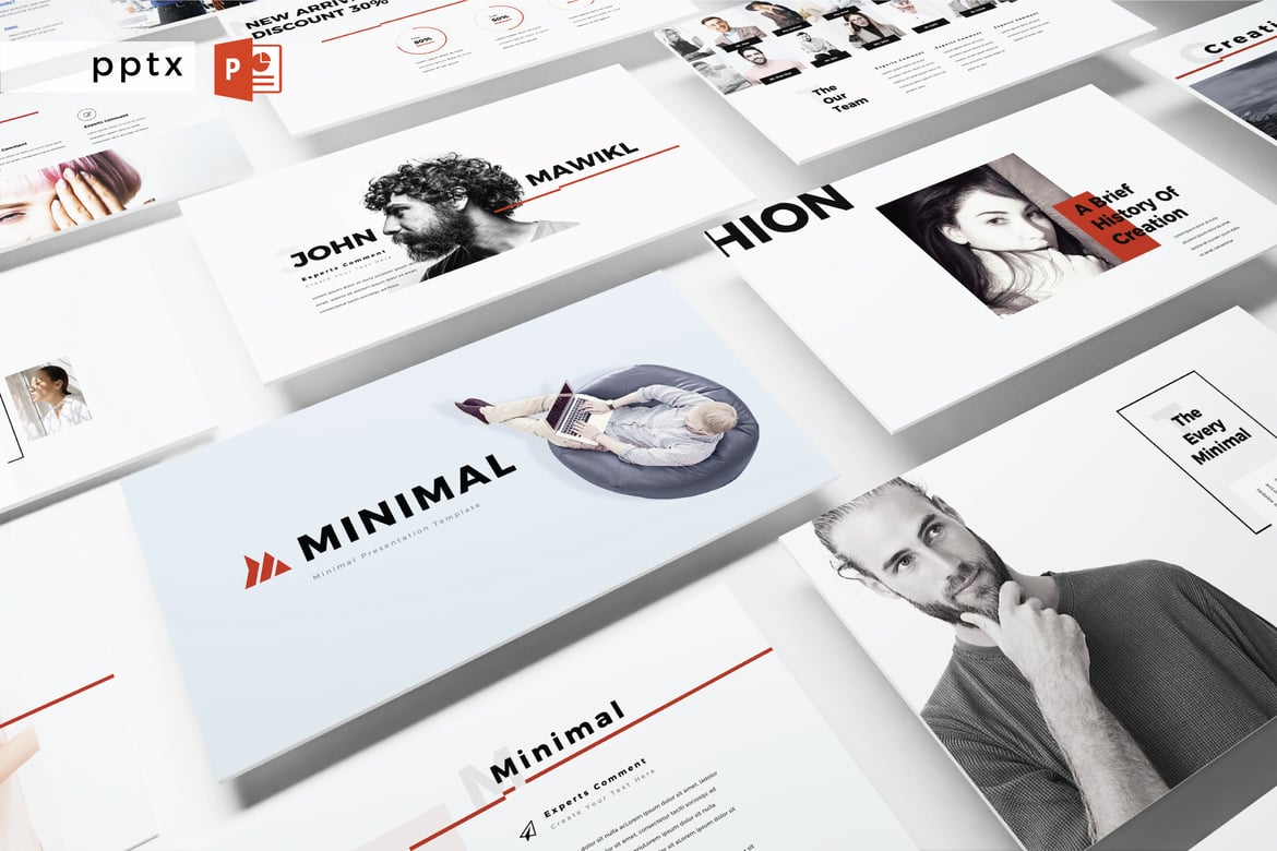 Template Presentasi Minimalis VOL 2 - PowerPoint V676 yang Elegan