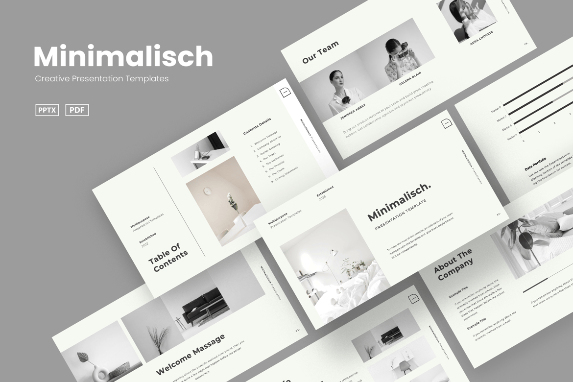 Template Presentasi PowerPoint Minimalis yang Kreatif