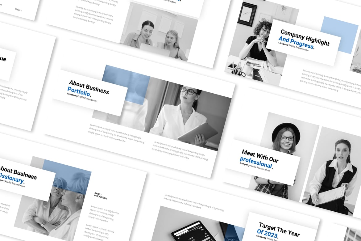 Template Powerpoint Profil Perusahaan Minimalis