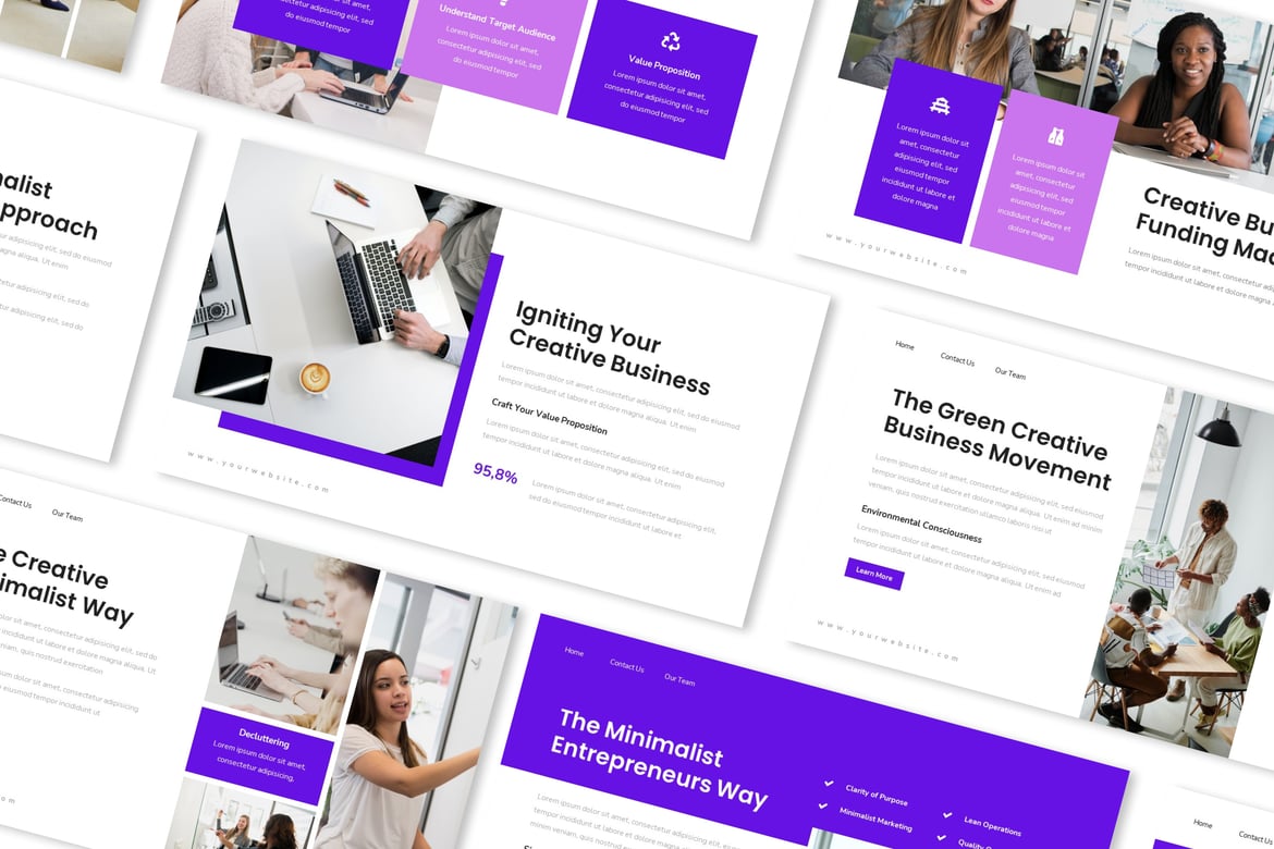Template Presentasi Powerpoint Bisnis Minimalis dan Kreatif