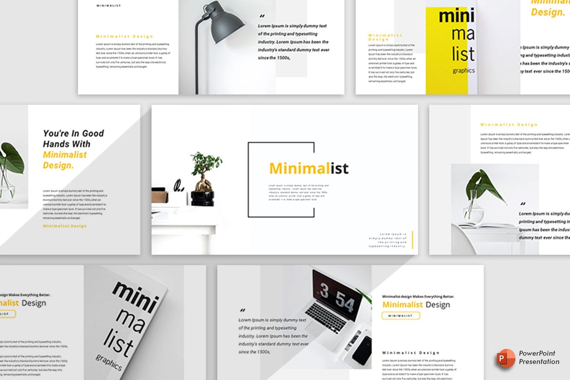 Template Presentasi PowerPoint Desain Minimalis yang Menarik