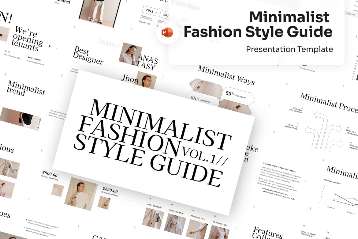 Template Presentasi Fashion Minimalis yang Menarik