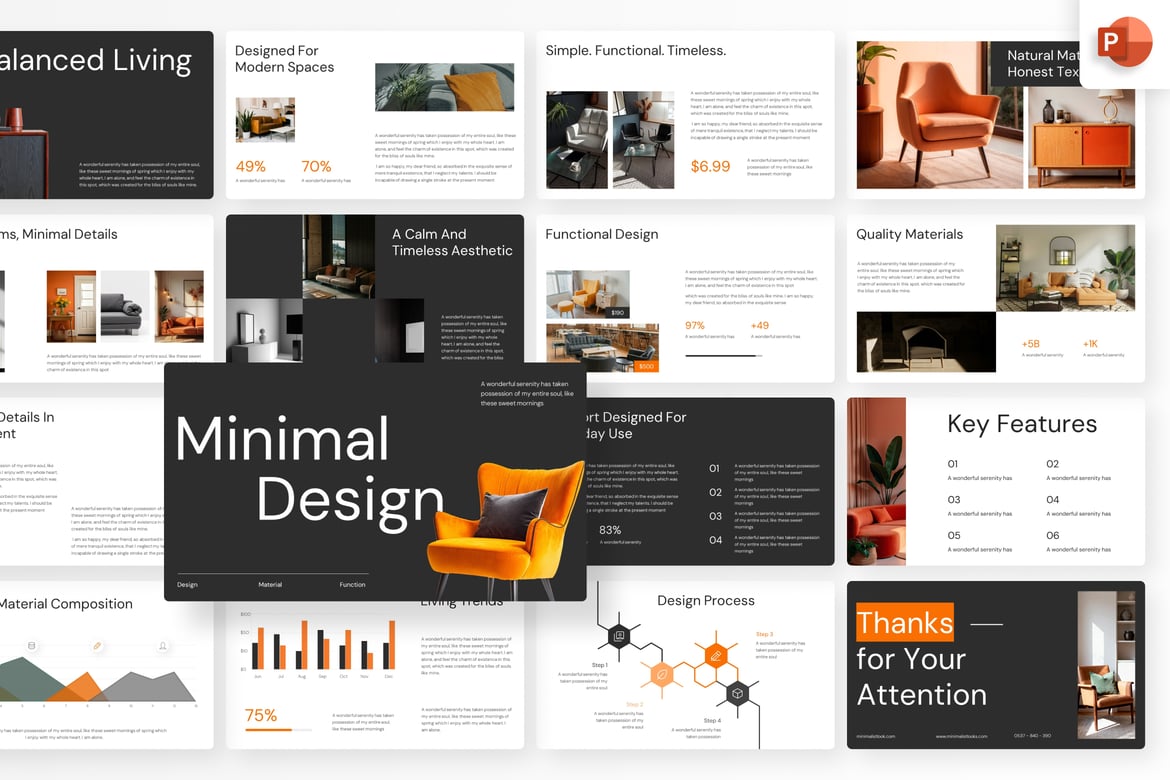 Template PowerPoint Desain Minimalis - Presentasi Modern dan Elegan