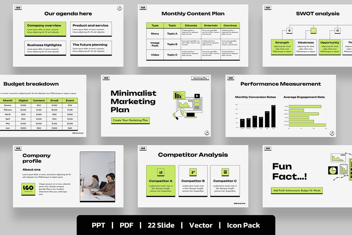 Template Presentasi Marketing Minimalis yang Menarik