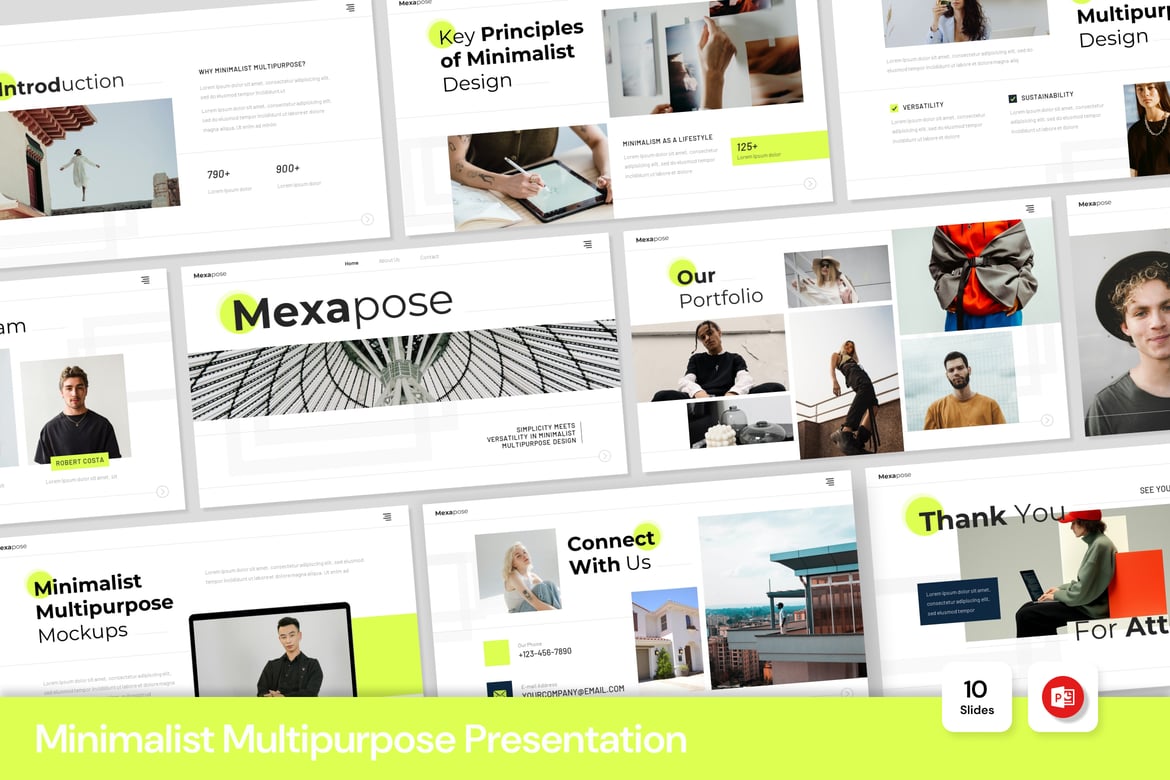Template PowerPoint Minimalis Serbaguna yang Menawan