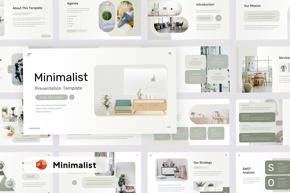 Template Presentasi PowerPoint Minimalis yang Modern