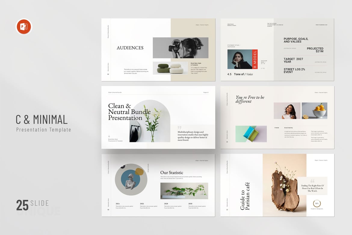 Template PowerPoint Presentasi Minimalis yang Menarik