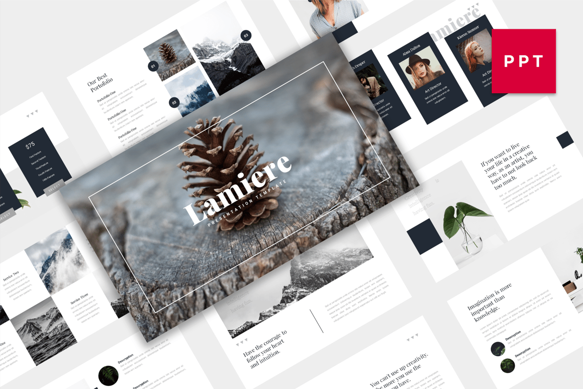 Template PowerPoint Lamiere: Solusi Minimalis untuk Presentasi Anda
