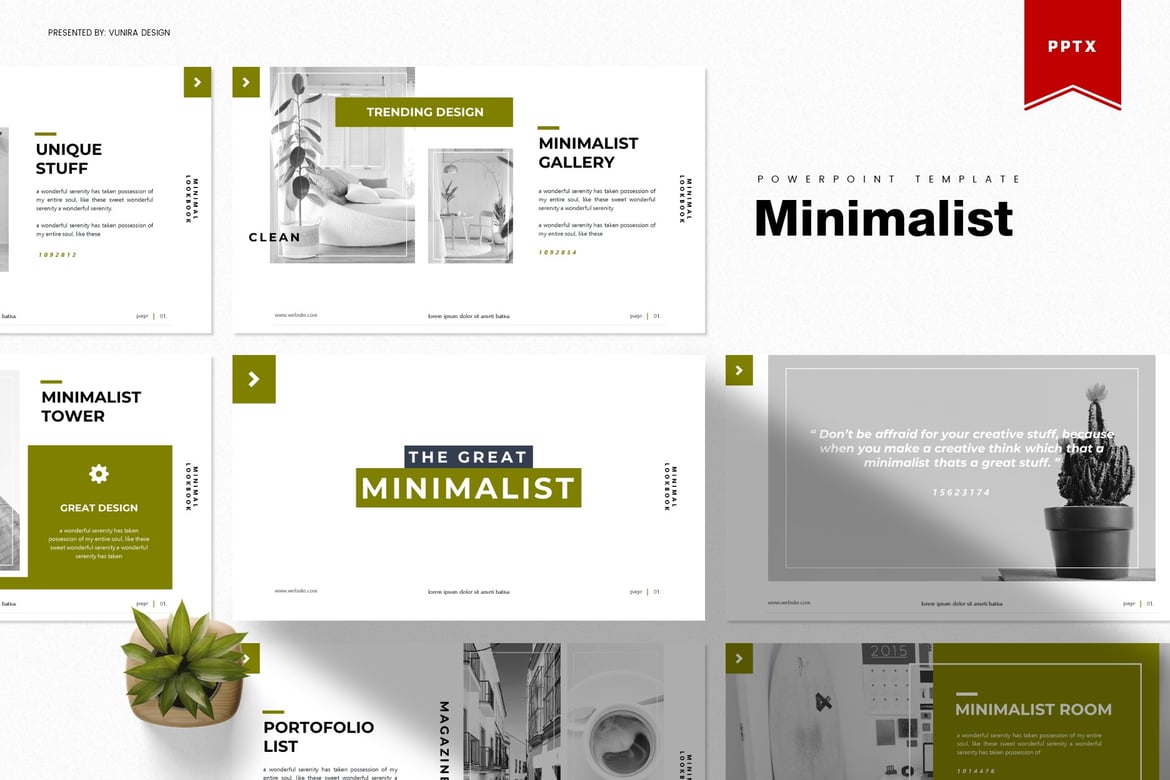 Template Presentasi Powerpoint Minimalis yang Menarik