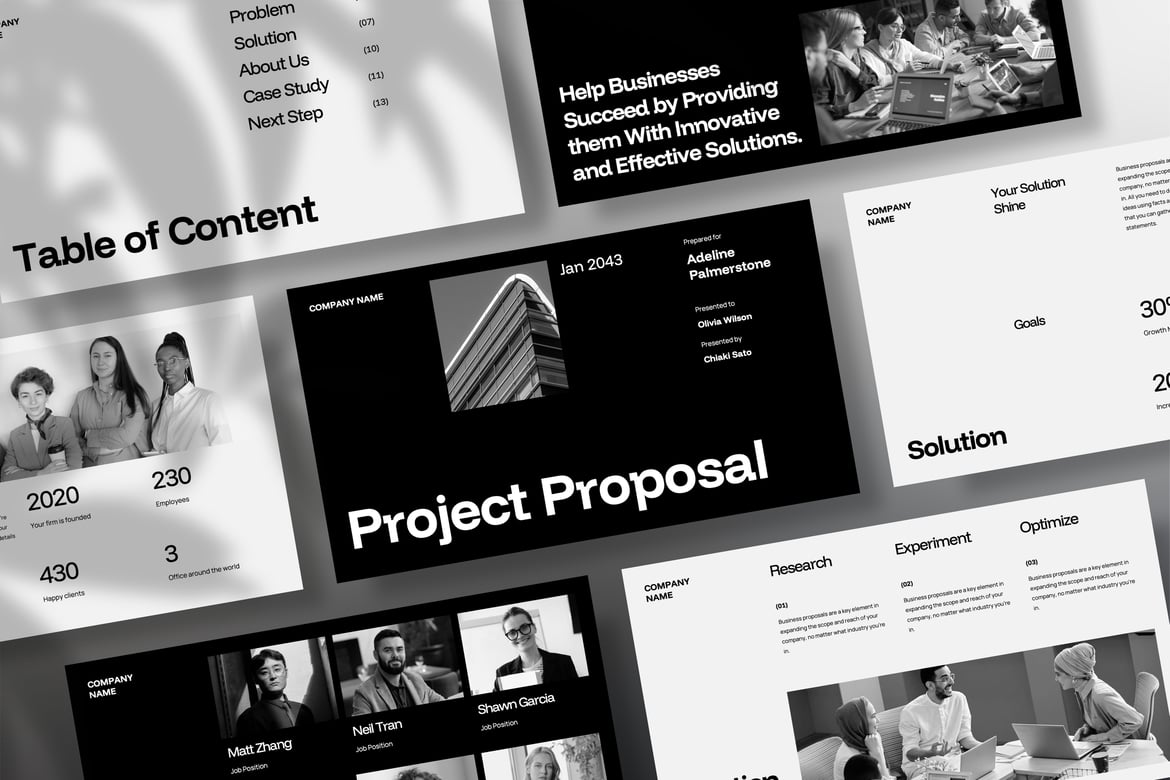 Template Powerpoint Proposal Minimalis yang Elegan