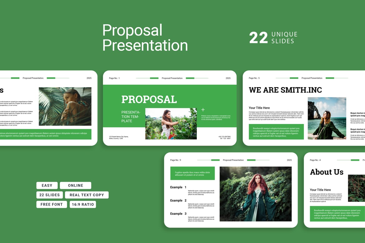 Template Presentasi PowerPoint Proposal Minimalis yang Menarik