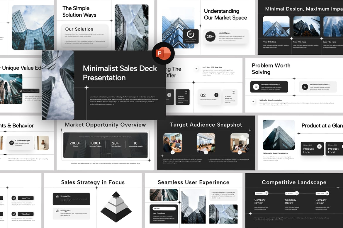 Template PowerPoint Presentasi Penjualan Minimalis yang Memukau