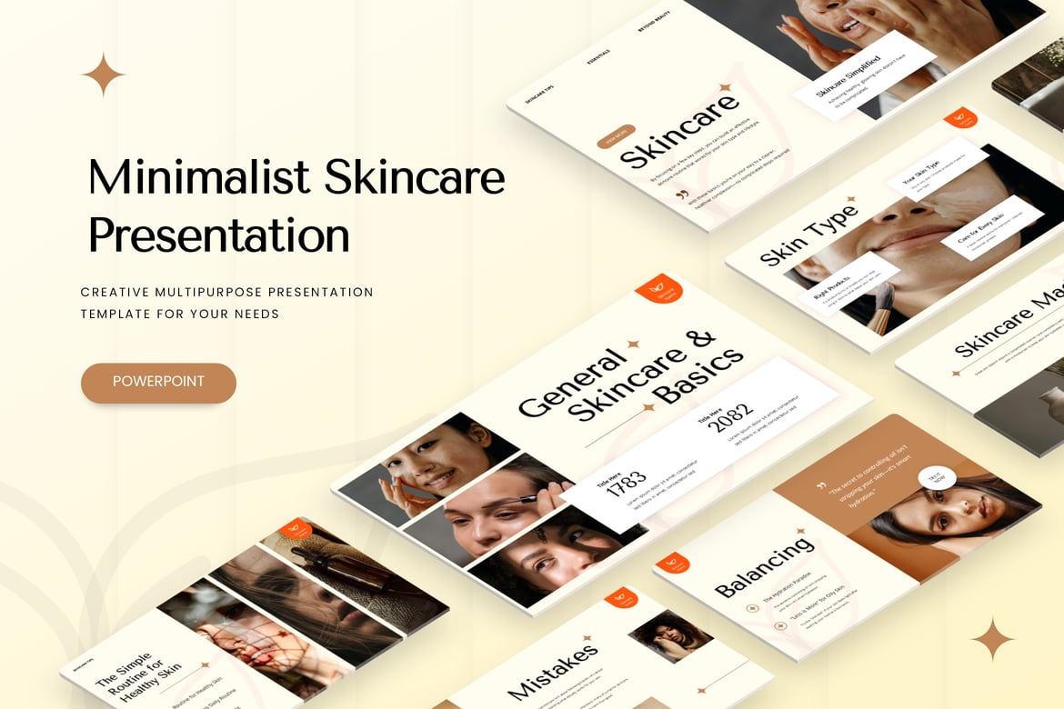 Template Presentasi Skincare Minimalis yang Menawan