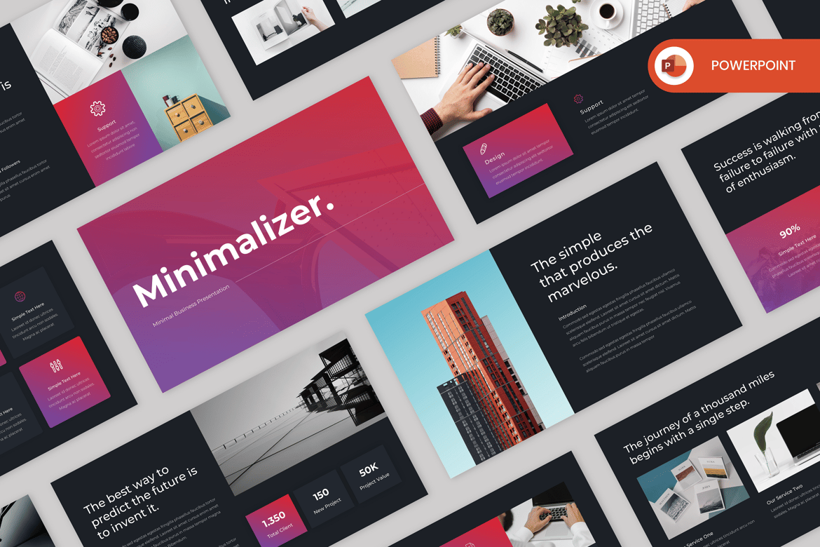 Template Presentasi PowerPoint Minimalis - Minimalizer