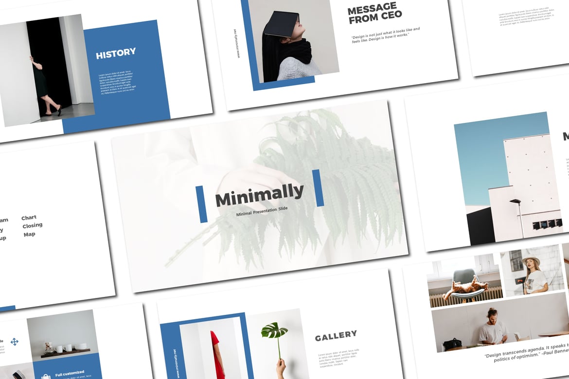 Template Presentasi Powerpoint Minimali yang Stylish