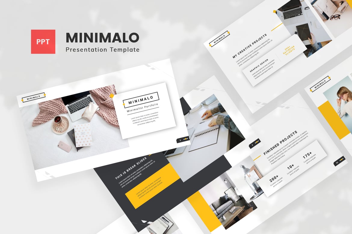 Template Presentasi Minimalis - Minimalo untuk Portofolio Anda