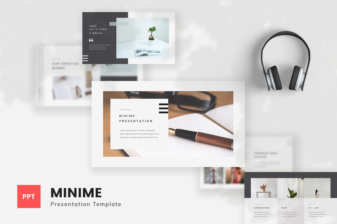 Minime - Template PowerPoint Minimalis yang Elegan