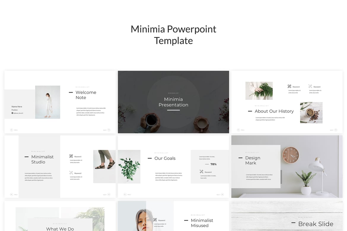Minimia - Template Presentasi PowerPoint Minimalis yang Kreatif