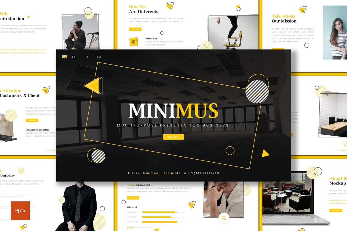 Minimus - Template PowerPoint Serbaguna untuk Presentasi Profesional