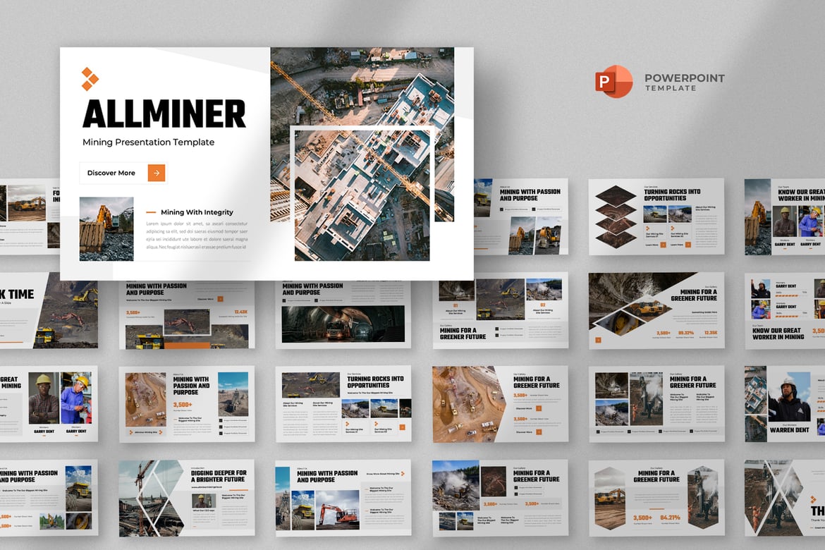 Template Powerpoint Profesional untuk Industri Pertambangan
