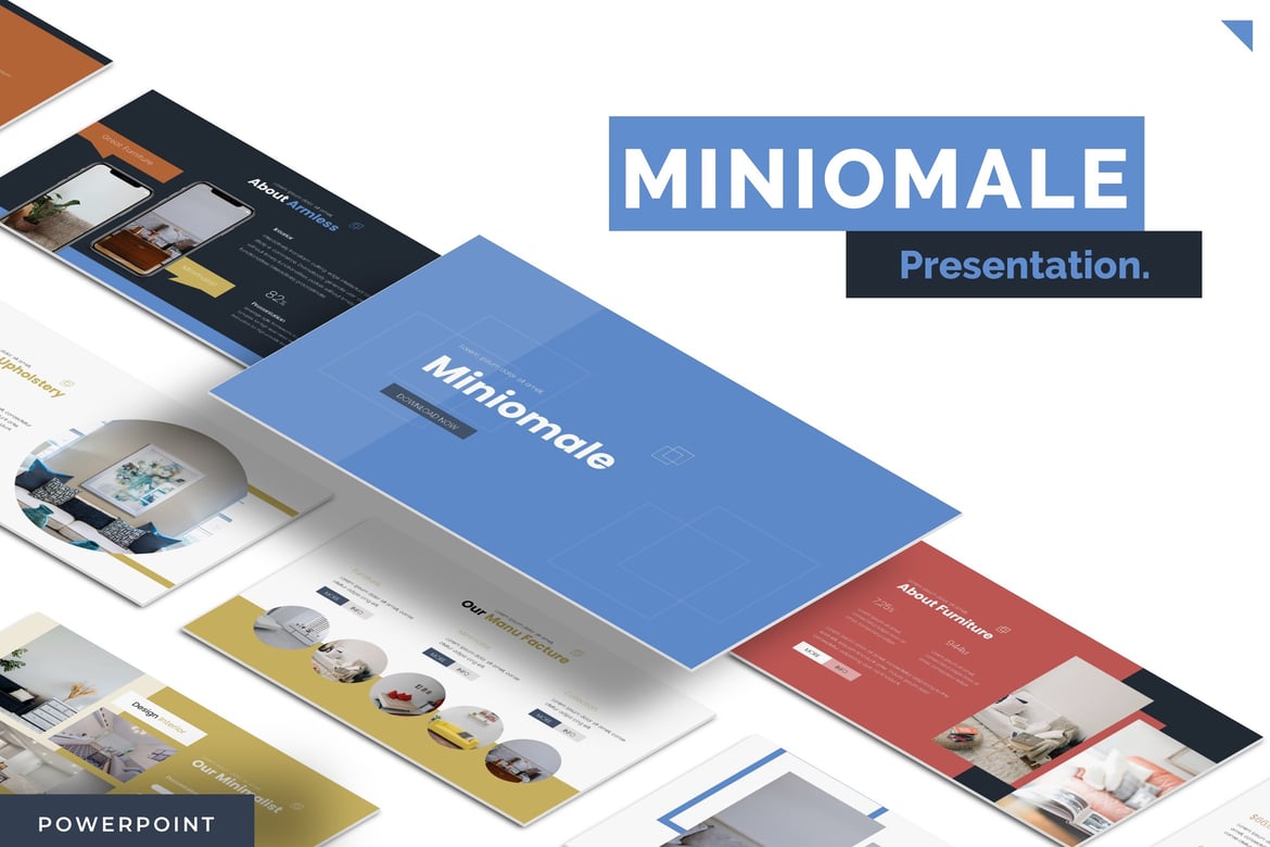 Template PowerPoint Miniomale - Presentasi Profesional dengan 5 Variasi Warna