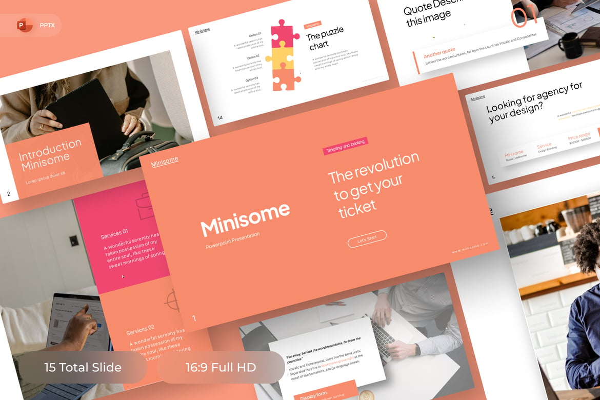 Template PowerPoint Minisome - Solusi Presentasi Bisnis Anda