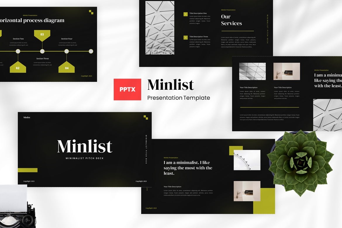 Minlist - Template Presentasi Powerpoint Minimalis dan Profesional