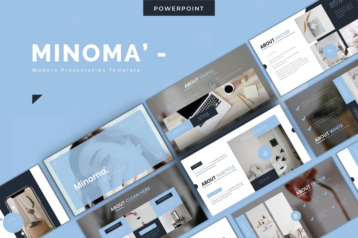 Minoma - Template Powerpoint Profesional untuk Presentasi Menarik