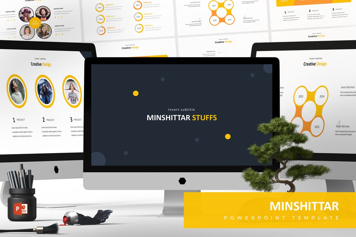 Template Powerpoint Minshittar - Desain Profesional untuk Presentasi Anda