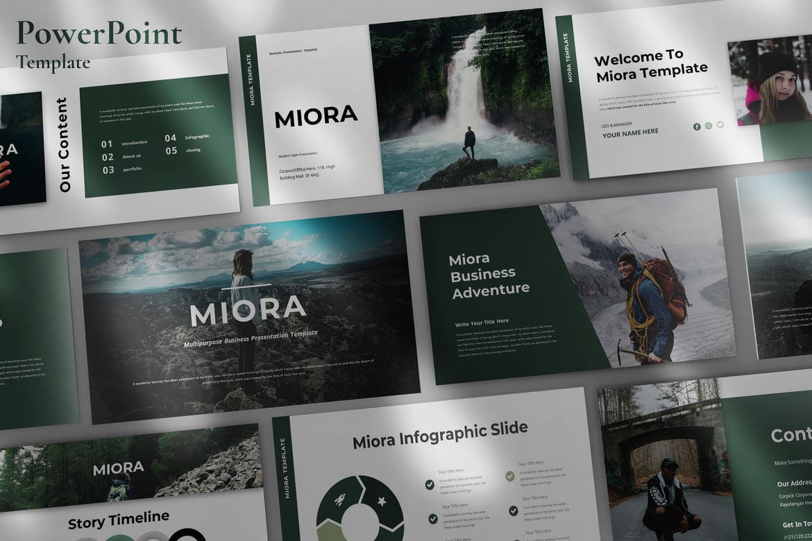 Miora - Template PowerPoint Serbaguna yang Profesional