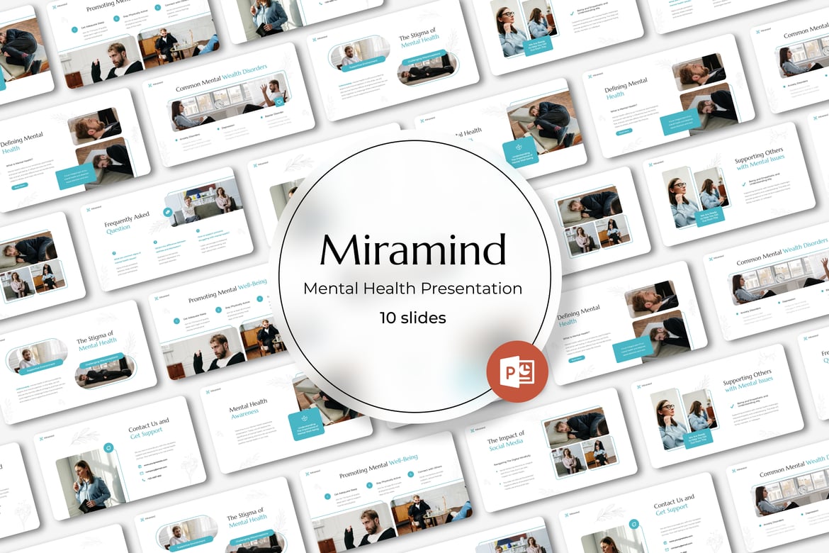 Miramind - Template Powerpoint Kesehatan Mental yang Menarik