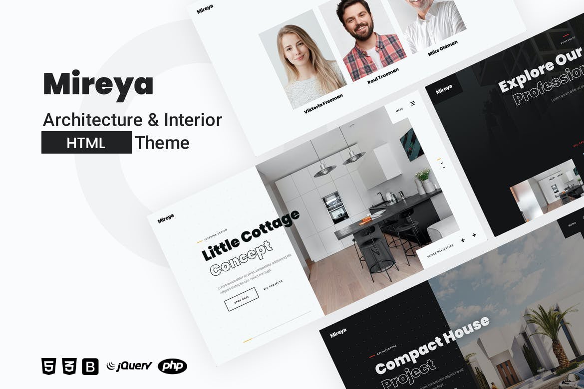 Mireya | Template Website Portofolio Arsitektur yang Modern dan Kreatif