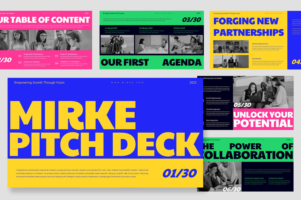 Template Presentasi PowerPoint Warna Cerah yang Menarik