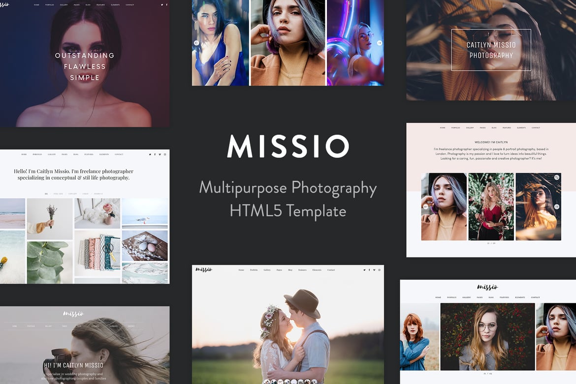Template Website Fotografi Missio: Ciptakan Portofolio Menawan Anda