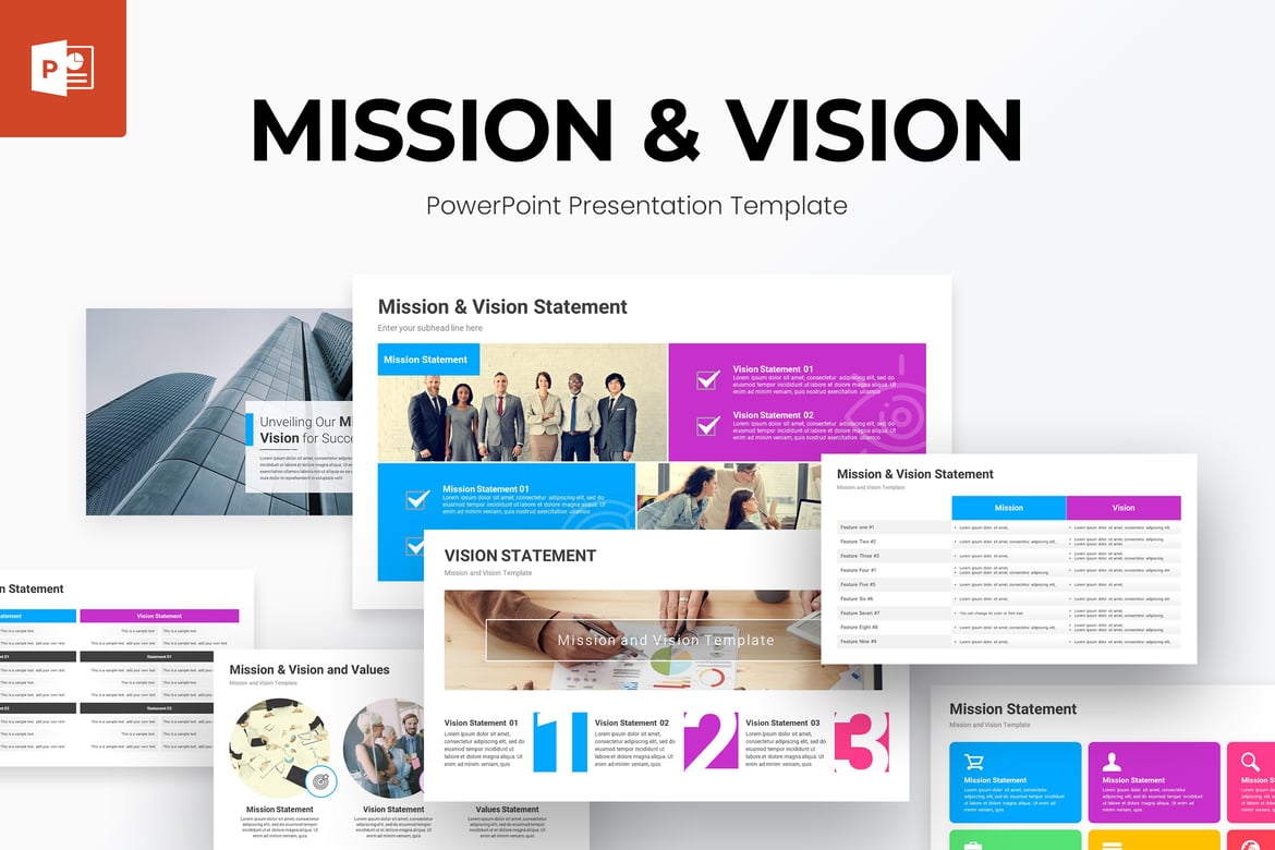 Template Presentasi PowerPoint Misi dan Visi yang Menarik