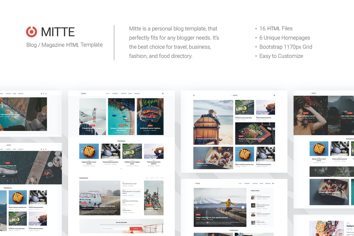Mite - Template Blog HTML5 Minimalis yang Elegan