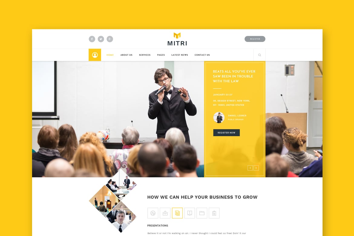 Template Website Mitri Events - Solusi Ideal untuk Acara dan Konferensi