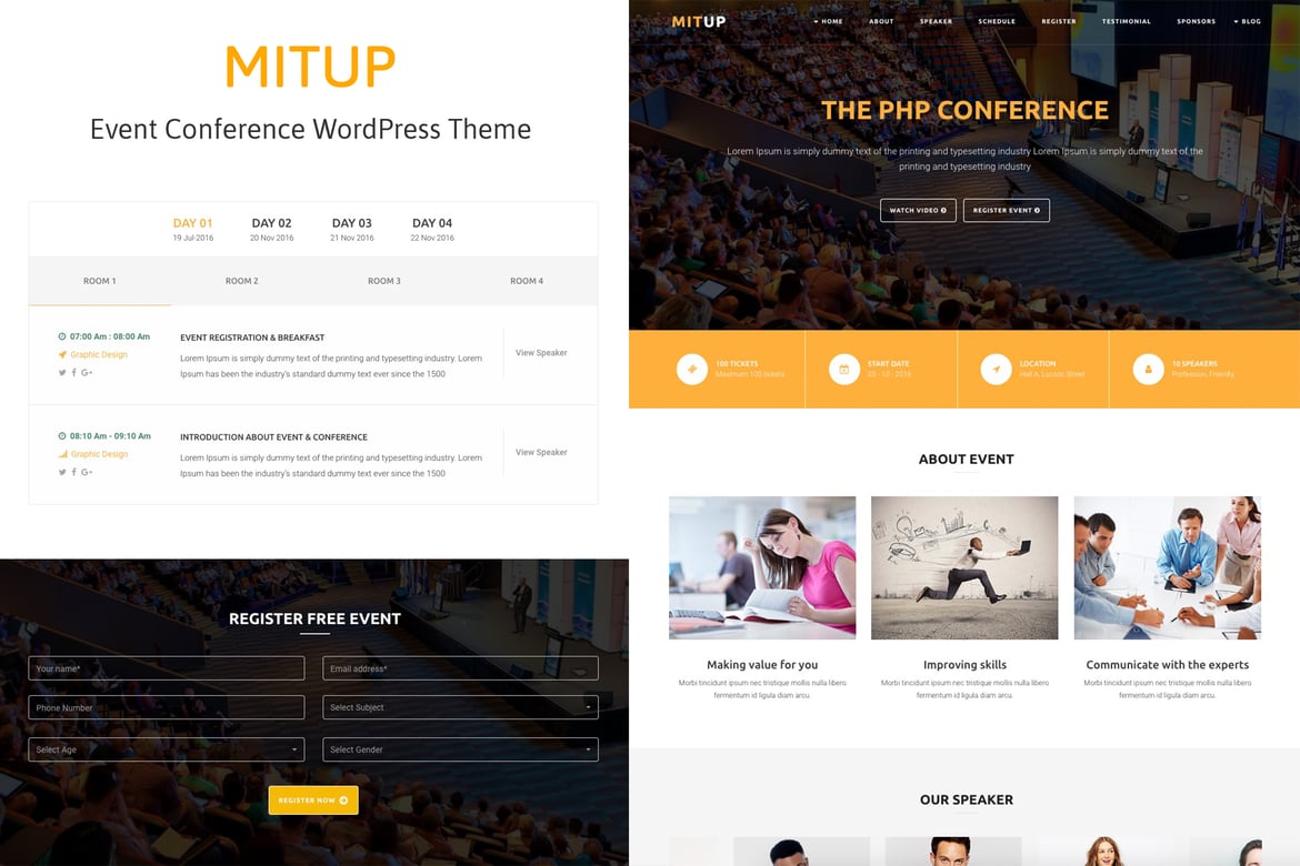 MitUp - Tema WordPress untuk Acara dan Konferensi yang Menarik