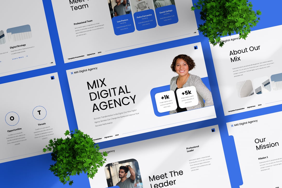 Template PowerPoint Digital Agency yang Modern dan Profesional