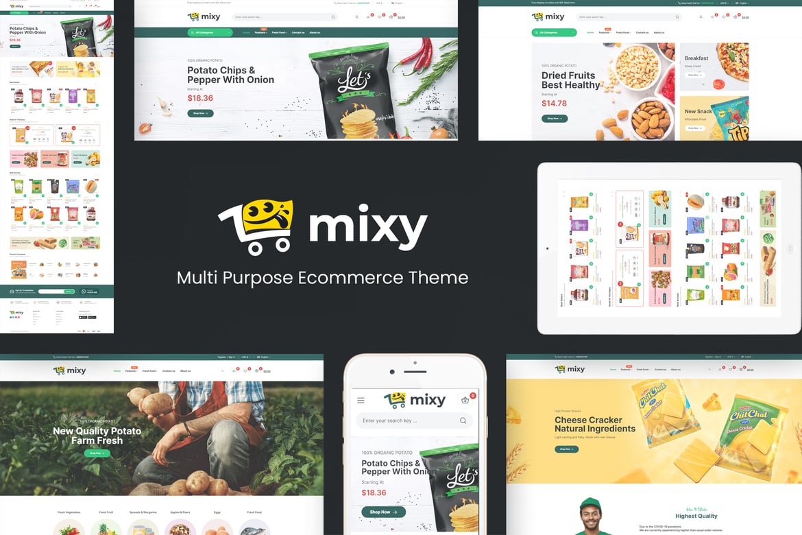 Mixy - Tema WordPress Toko Makanan Organik yang Menarik